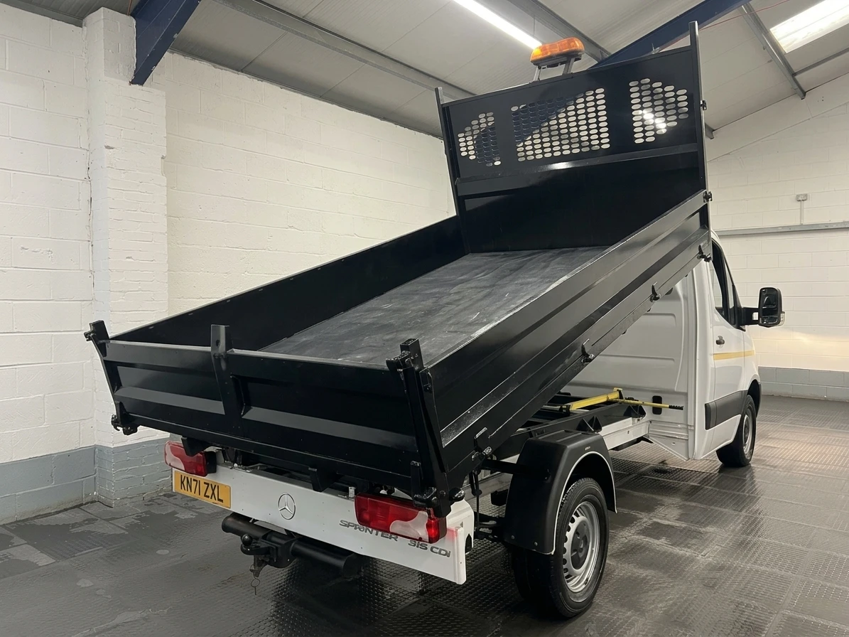 2021 Mercedes-Benz Sprinter Tipper Van — rear three-quarter view