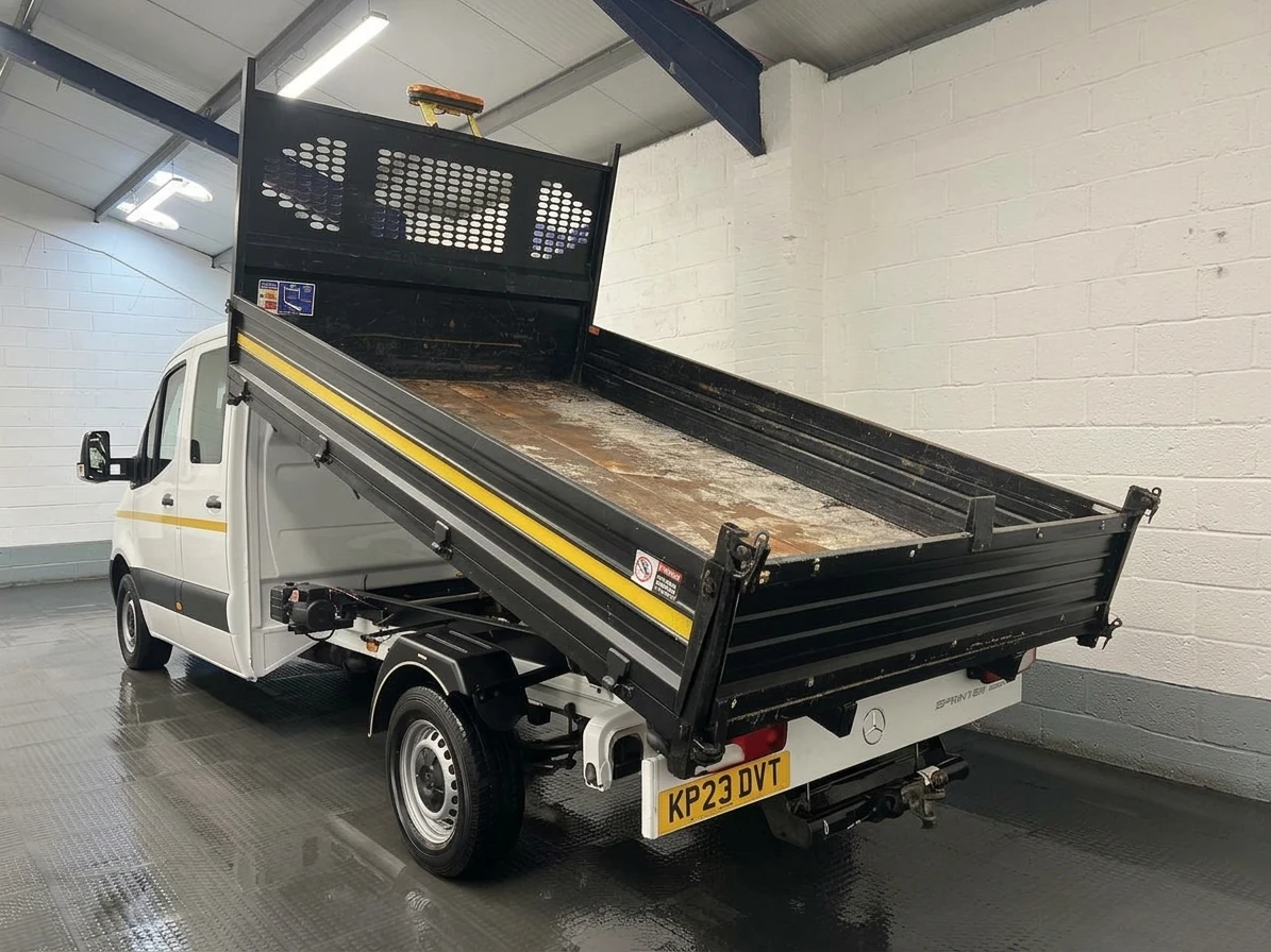 2023 Mercedes-Benz Sprinter Double Cab Tipper Van — rear three-quarter view