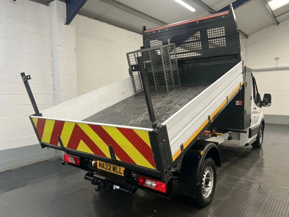 2022 Ford Transit Tipper Van — rear three-quarter view