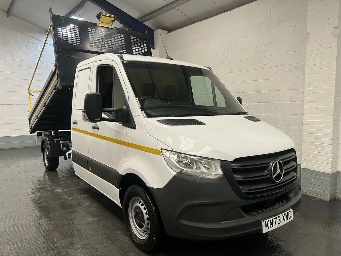 2023 Mercedes-Benz Sprinter Tipper Van — front three-quarter view