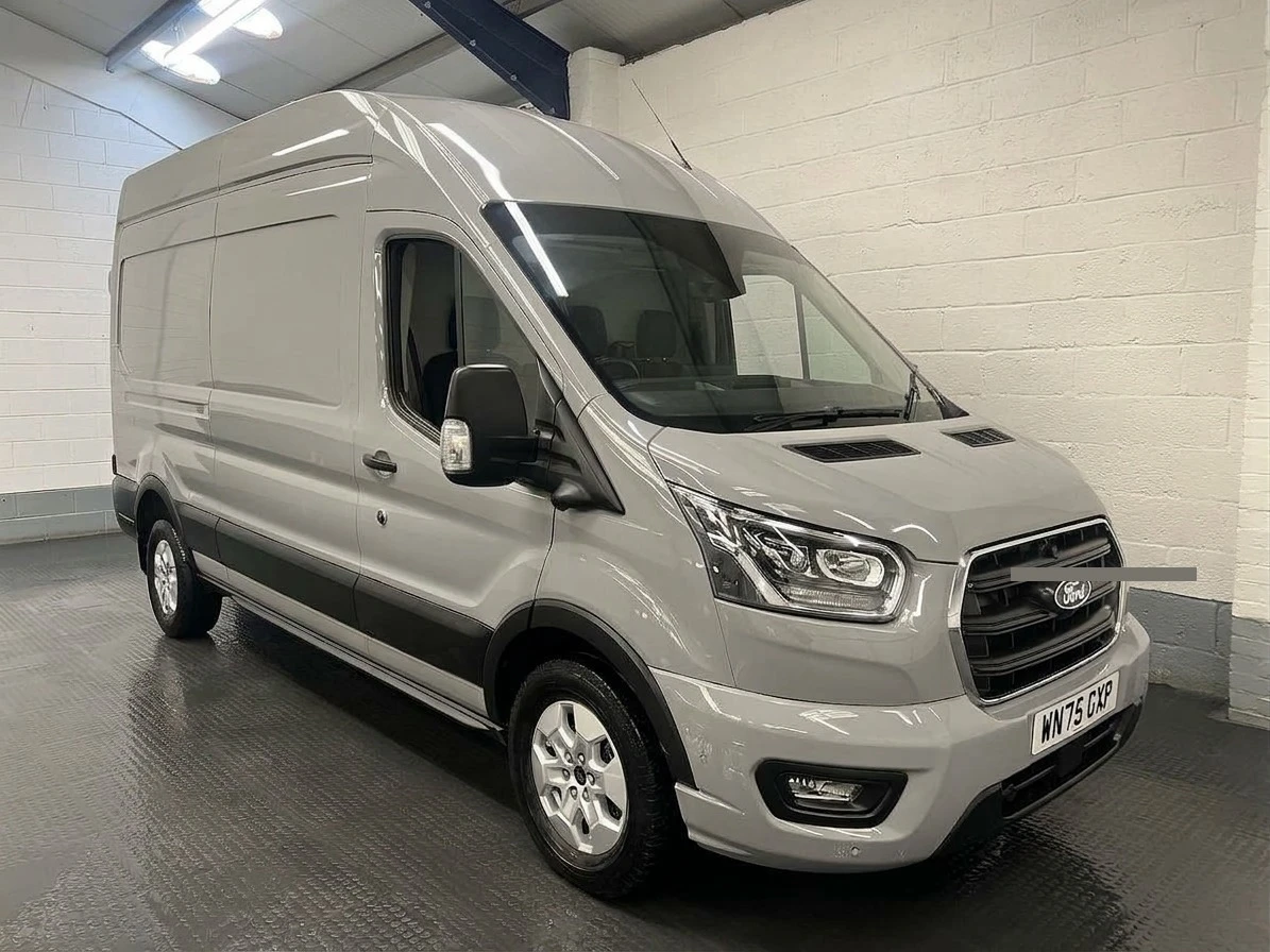 2025 Ford Transit High Roof Panel Van — front three-quarter view