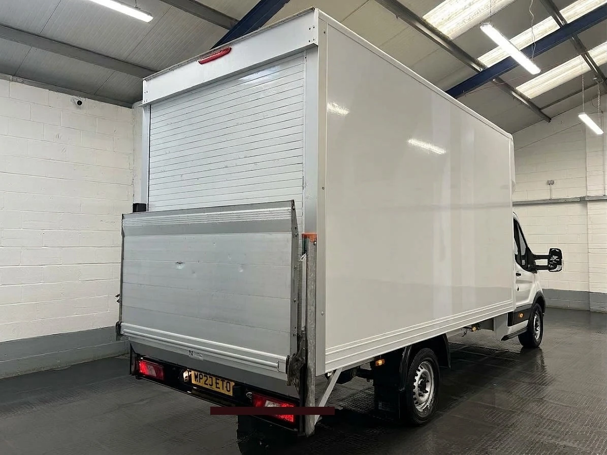 2023 Ford Transit Luton Box Van — rear three-quarter view