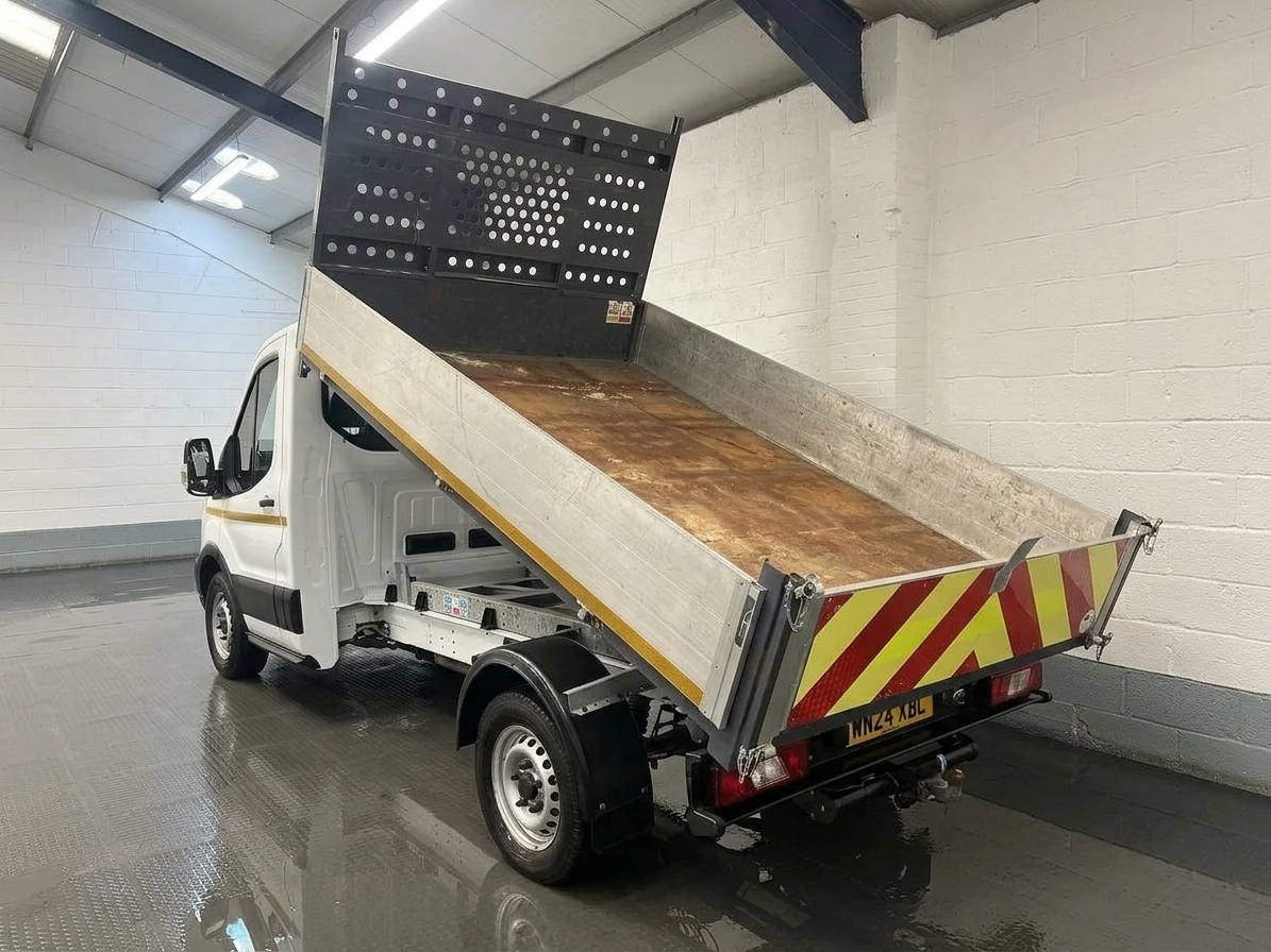 2024 Ford Transit Tipper Van — rear three-quarter view