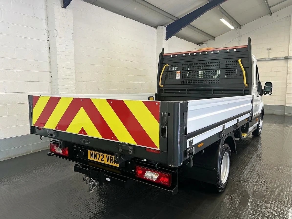2022 Ford Transit Double Cab Dropside Van — rear three-quarter view