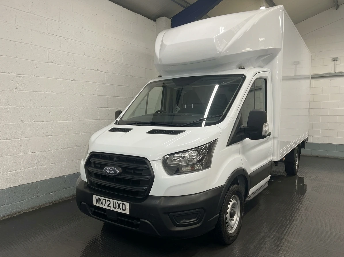2022 Ford Transit Luton Box Van — front three-quarter view