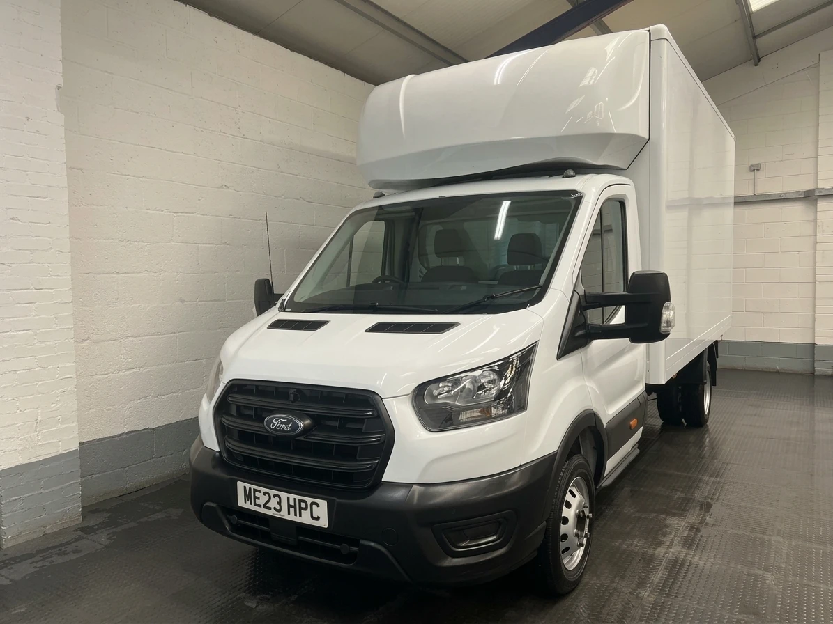 2023 Ford Transit Luton Box Van — front three-quarter view