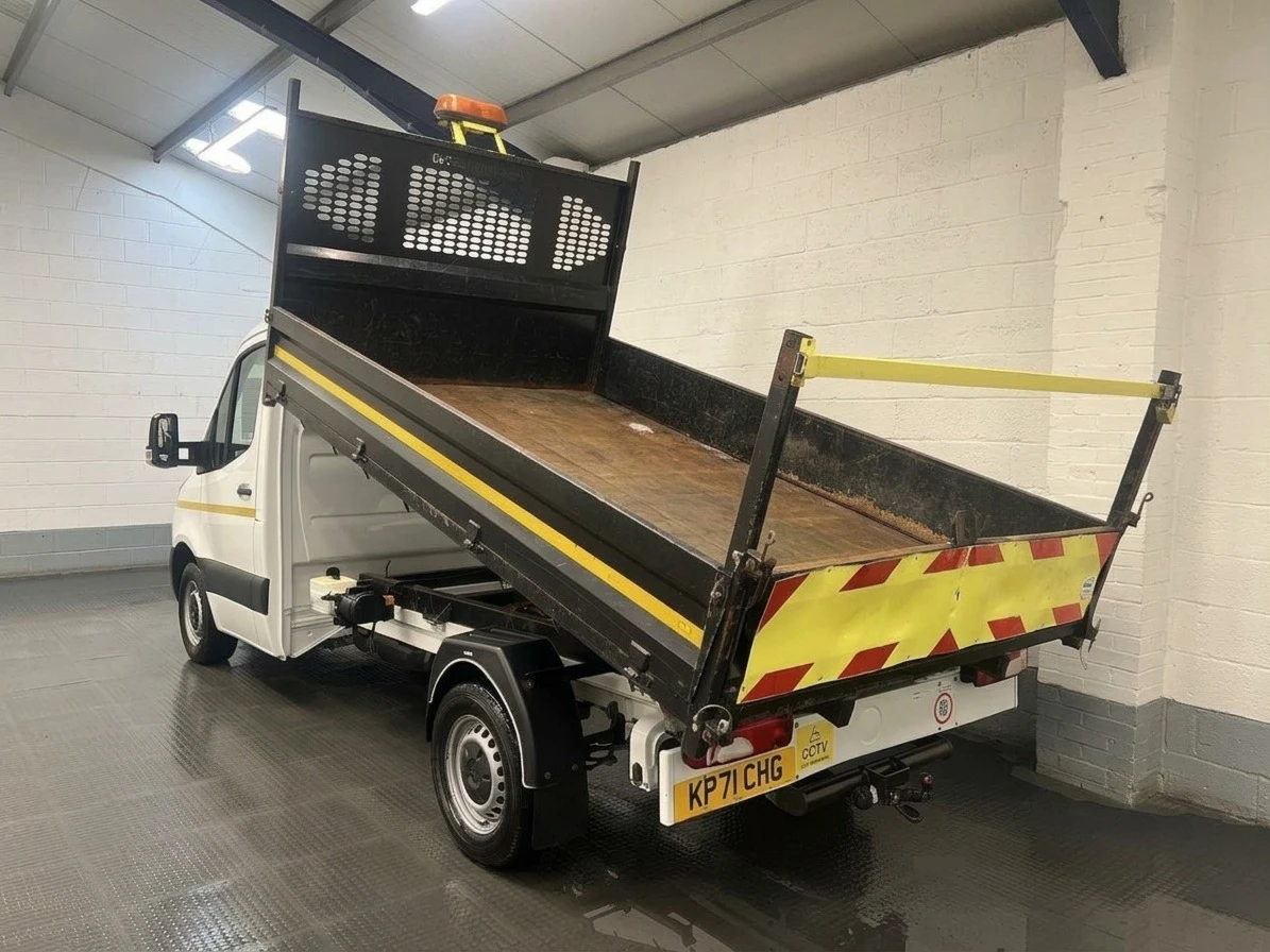2021 Mercedes-Benz Sprinter Tipper Van — rear three-quarter view