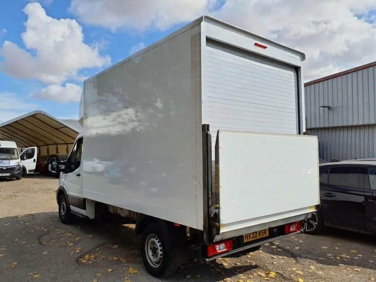 2022 Ford Transit Luton Box Van — rear three-quarter view