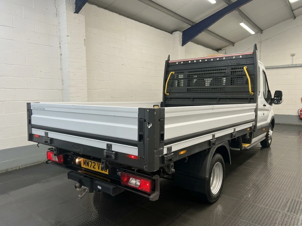 2022 Ford Transit Double Cab Dropside Van — rear three-quarter view