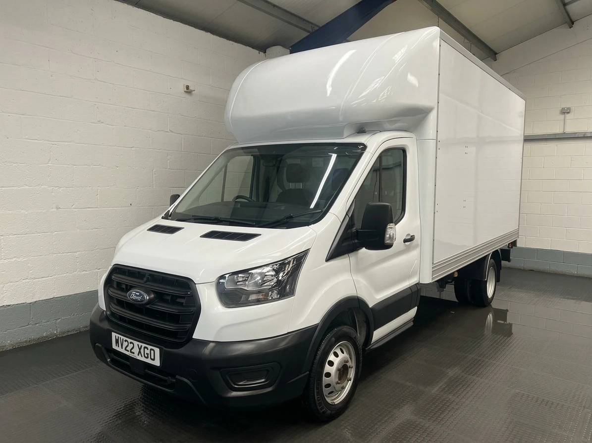 2022 Ford Transit Luton Box Van — front three-quarter view