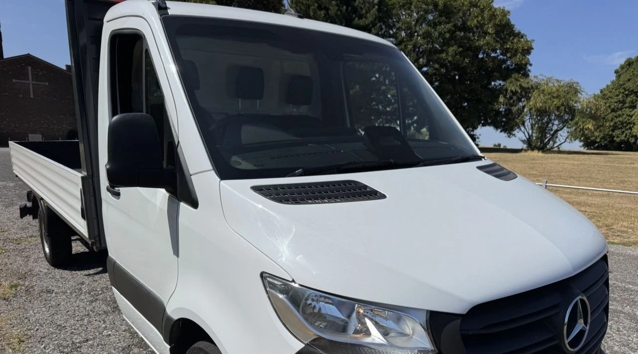 2025 Mercedes-Benz Sprinter Dropside Van — front three-quarter view