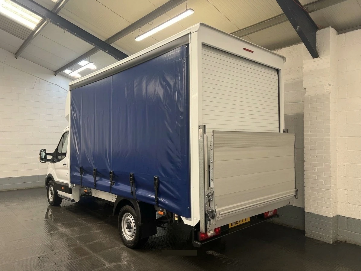 2024 Ford Transit CurtainSider Van — rear three-quarter view