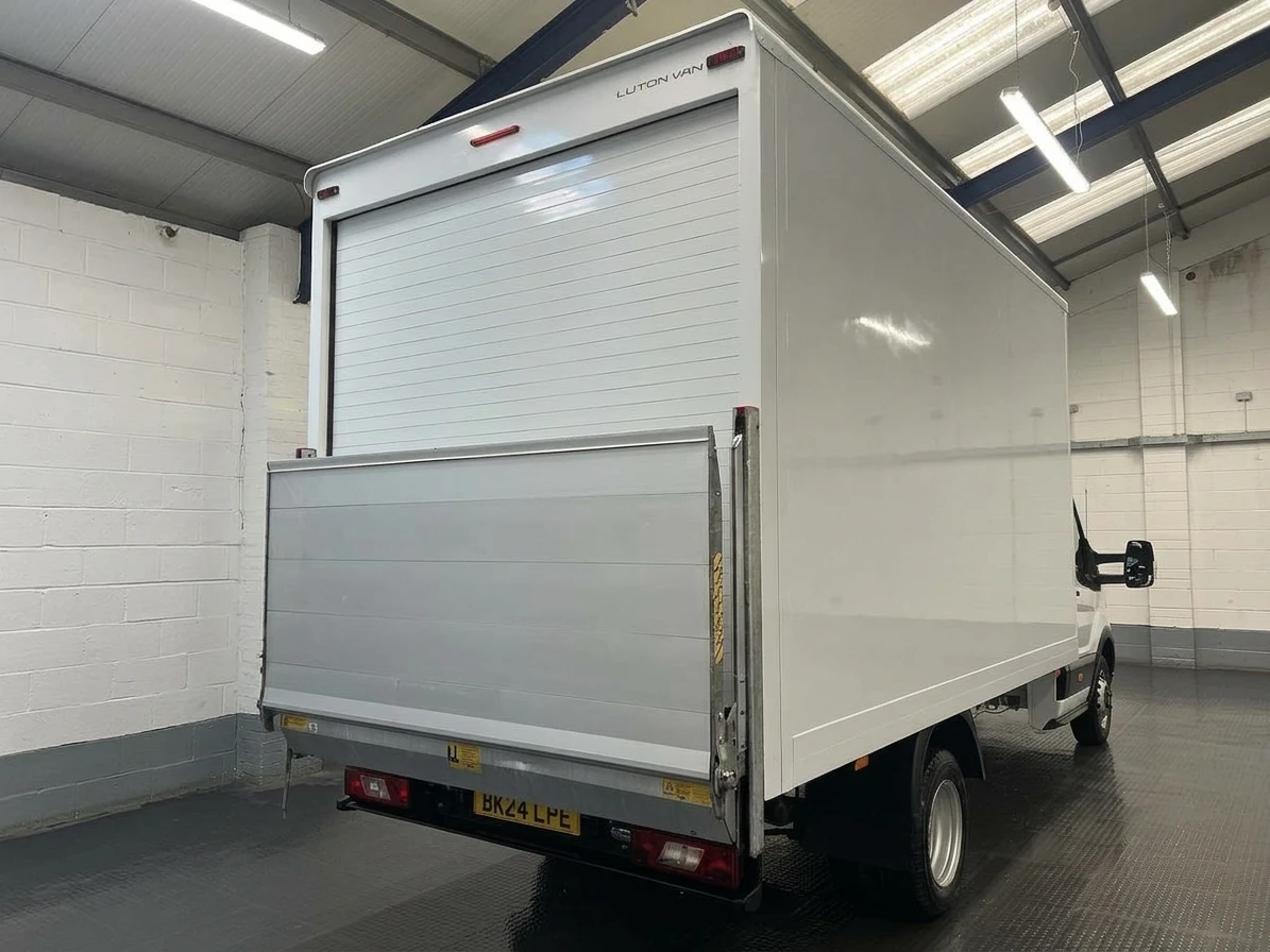 2024 Ford Transit Luton Box Van — rear three-quarter view