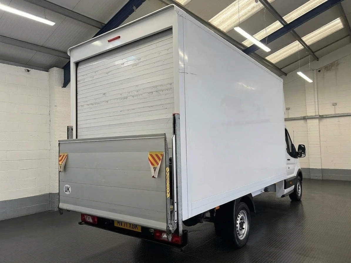 2021 Ford Transit Luton Box Van — rear three-quarter view