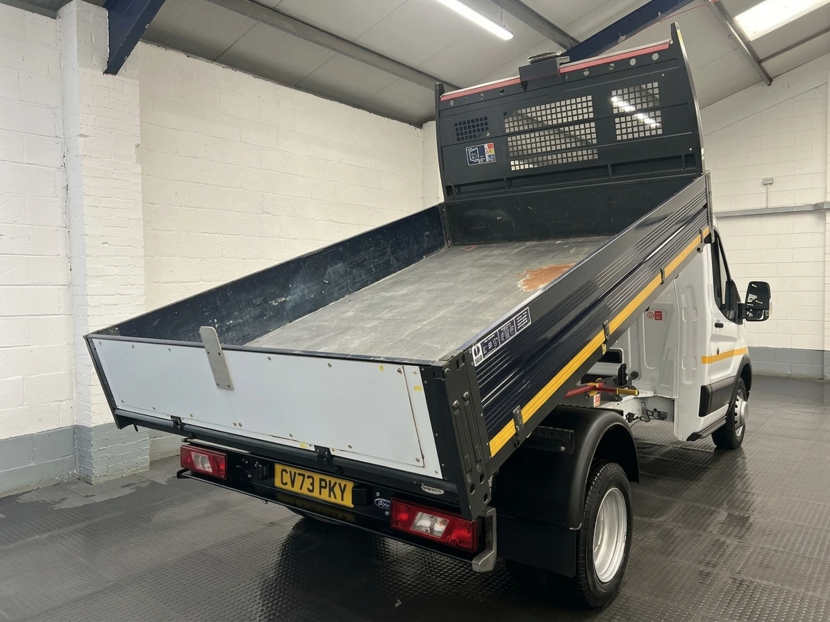 2023 Ford Transit Tipper Van — rear three-quarter view