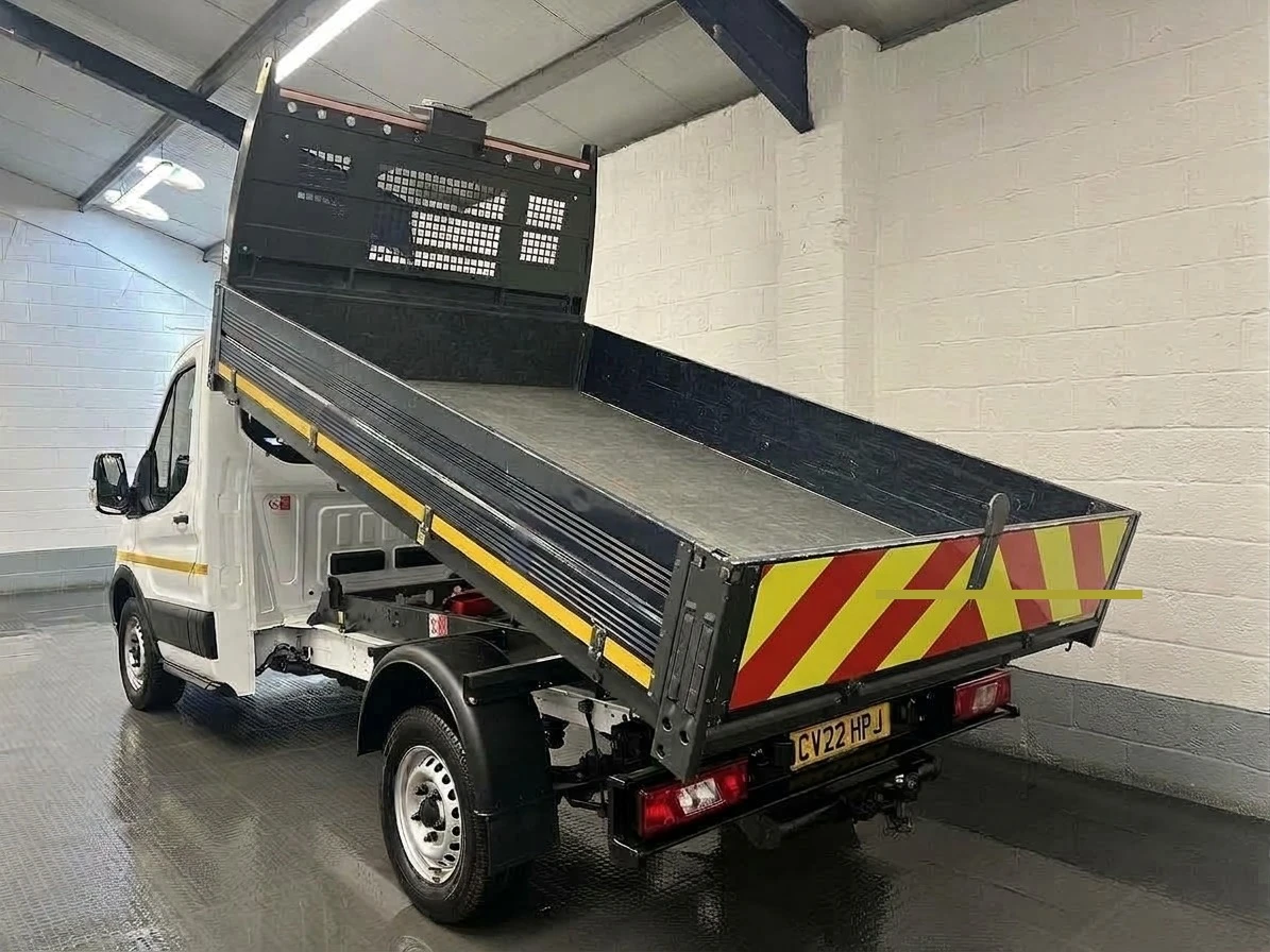 2022 Ford Transit Tipper Van — rear three-quarter view