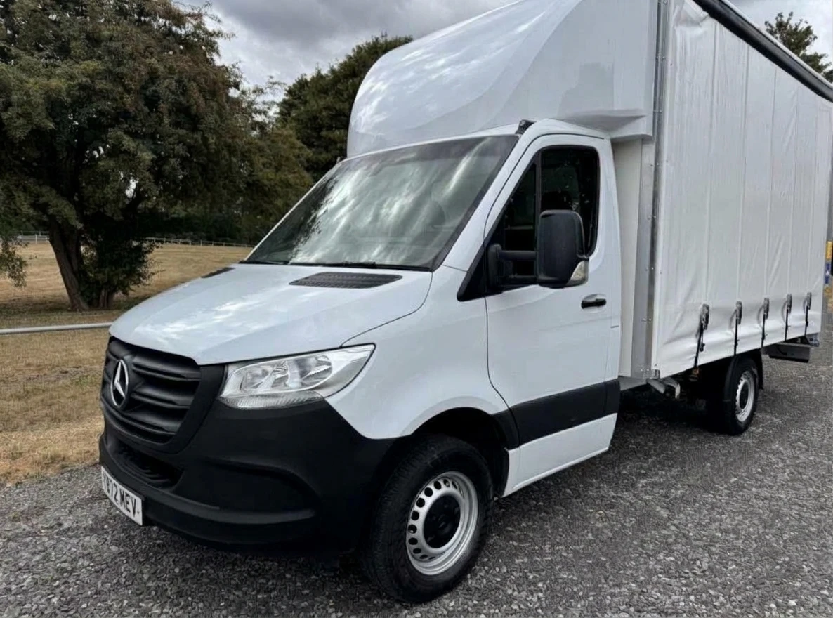 2022 Mercedes-Benz Sprinter CurtainSider Van — front three-quarter view