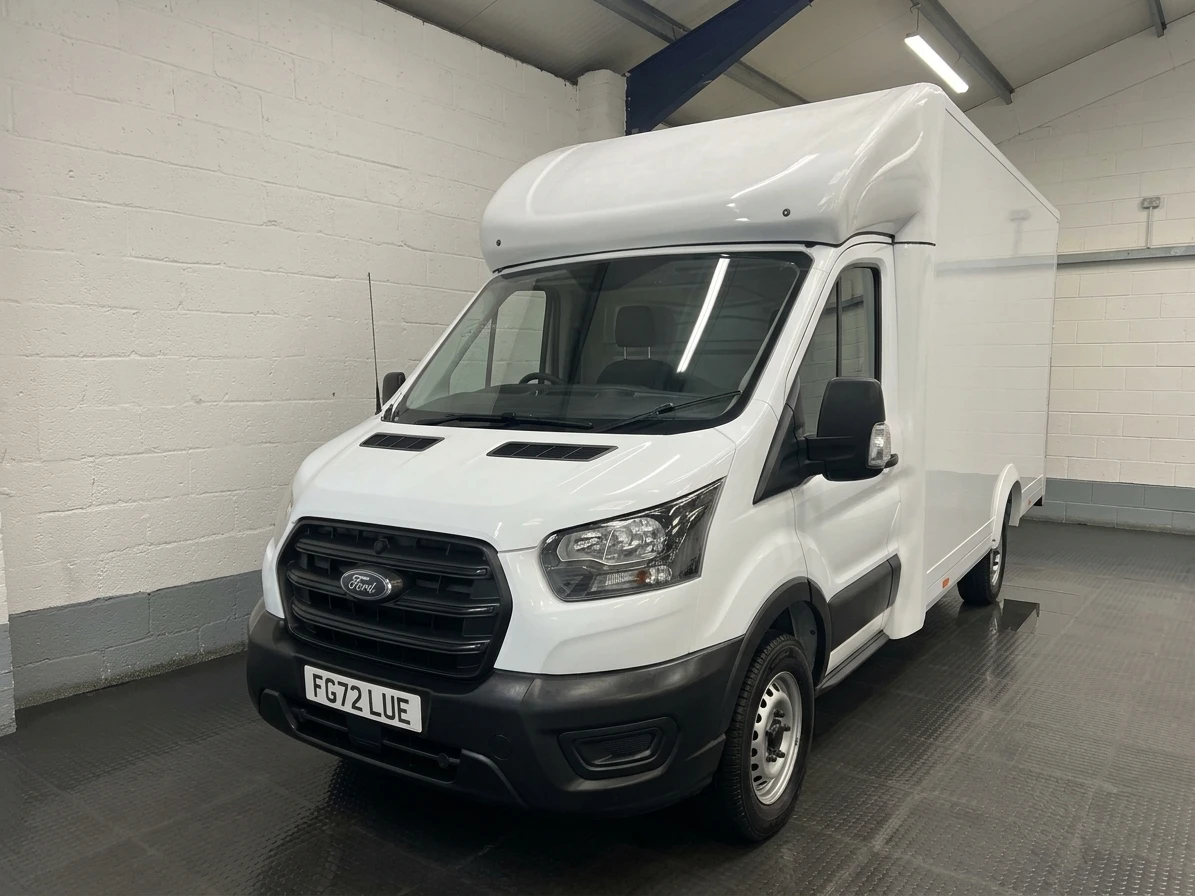 2022 Ford Transit Luton Low Loader Van — front three-quarter view