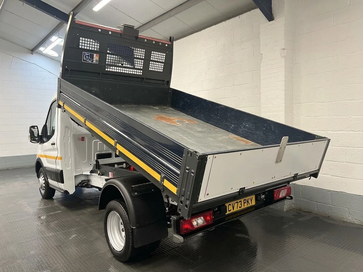 2023 Ford Transit Tipper Van — rear three-quarter view