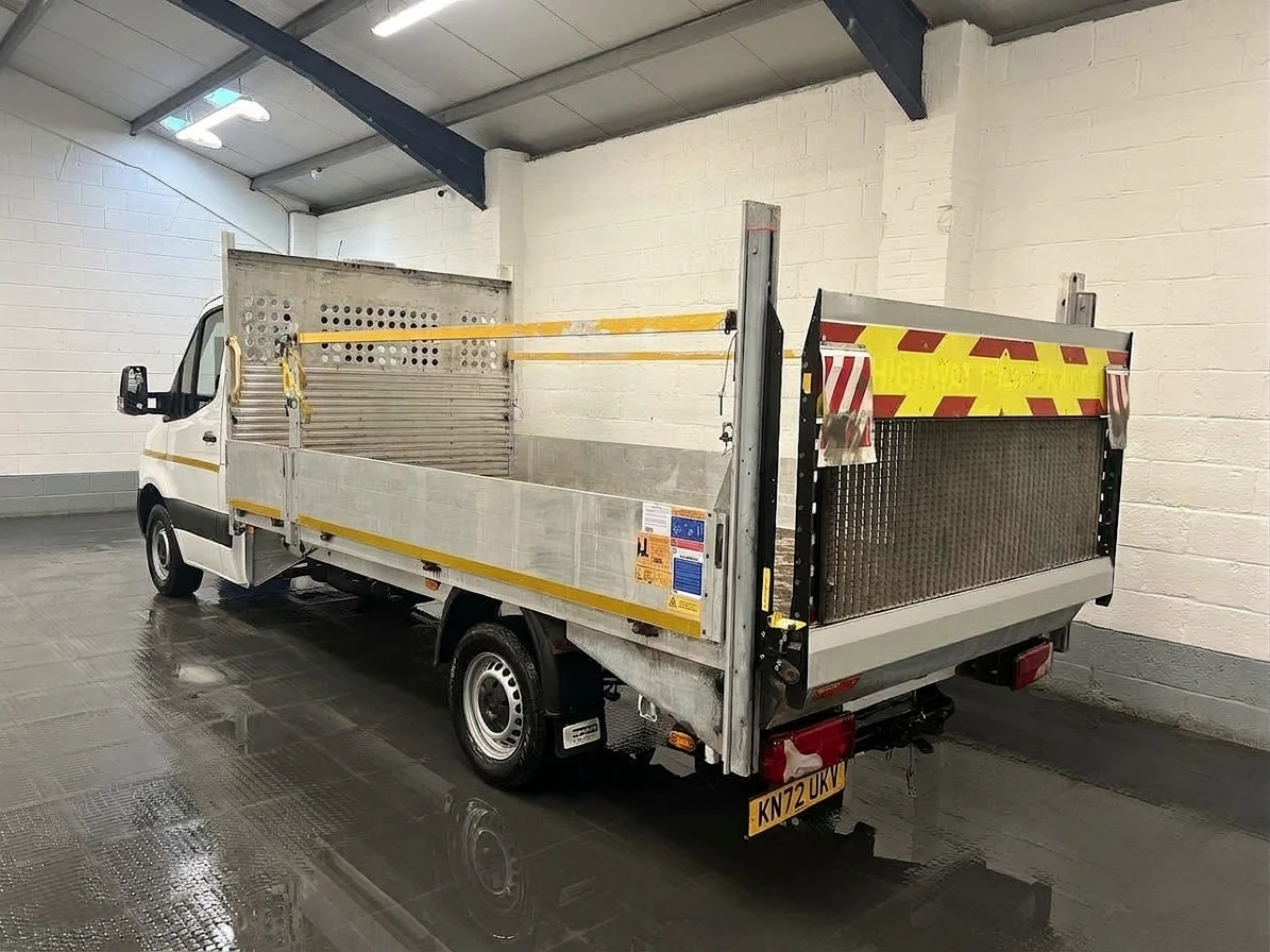 2023 Mercedes-Benz Sprinter Dropside Van — rear three-quarter view