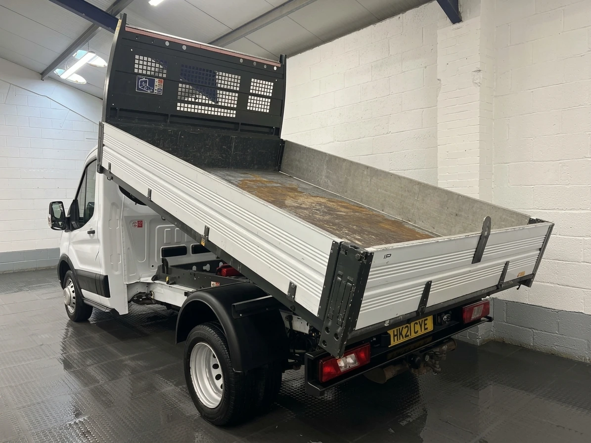 2021 Ford Transit Tipper Van — rear three-quarter view