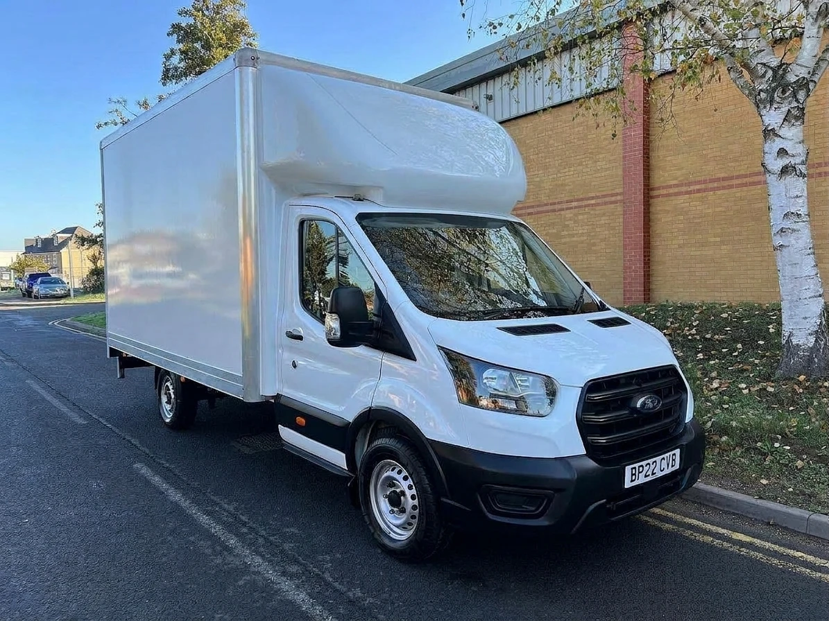 2022 Ford Transit Luton Box Van — front three-quarter view