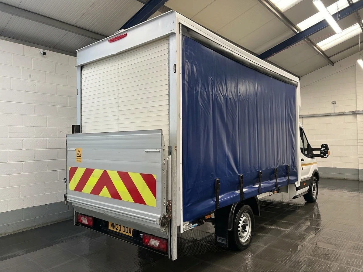 2023 Ford Transit Luton Box Van — rear three-quarter view