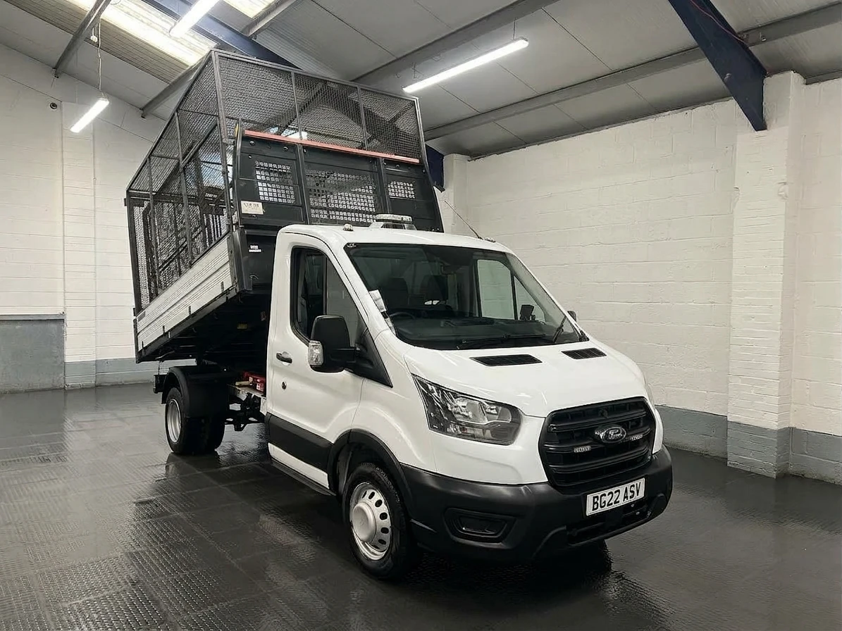 2022 Ford Transit Tipper Van — front three-quarter view