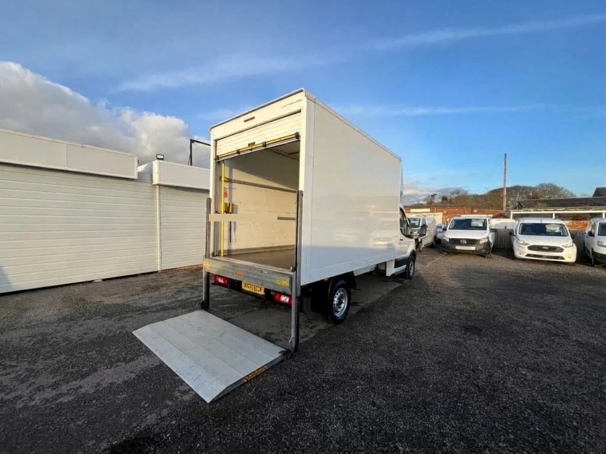 2022 Ford Transit Luton Box Van — rear three-quarter view