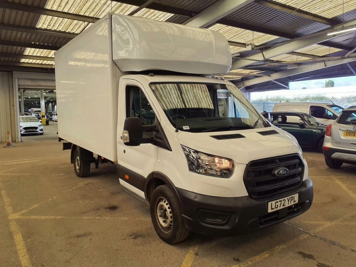 2022 Ford Transit Luton Box Van — front three-quarter view