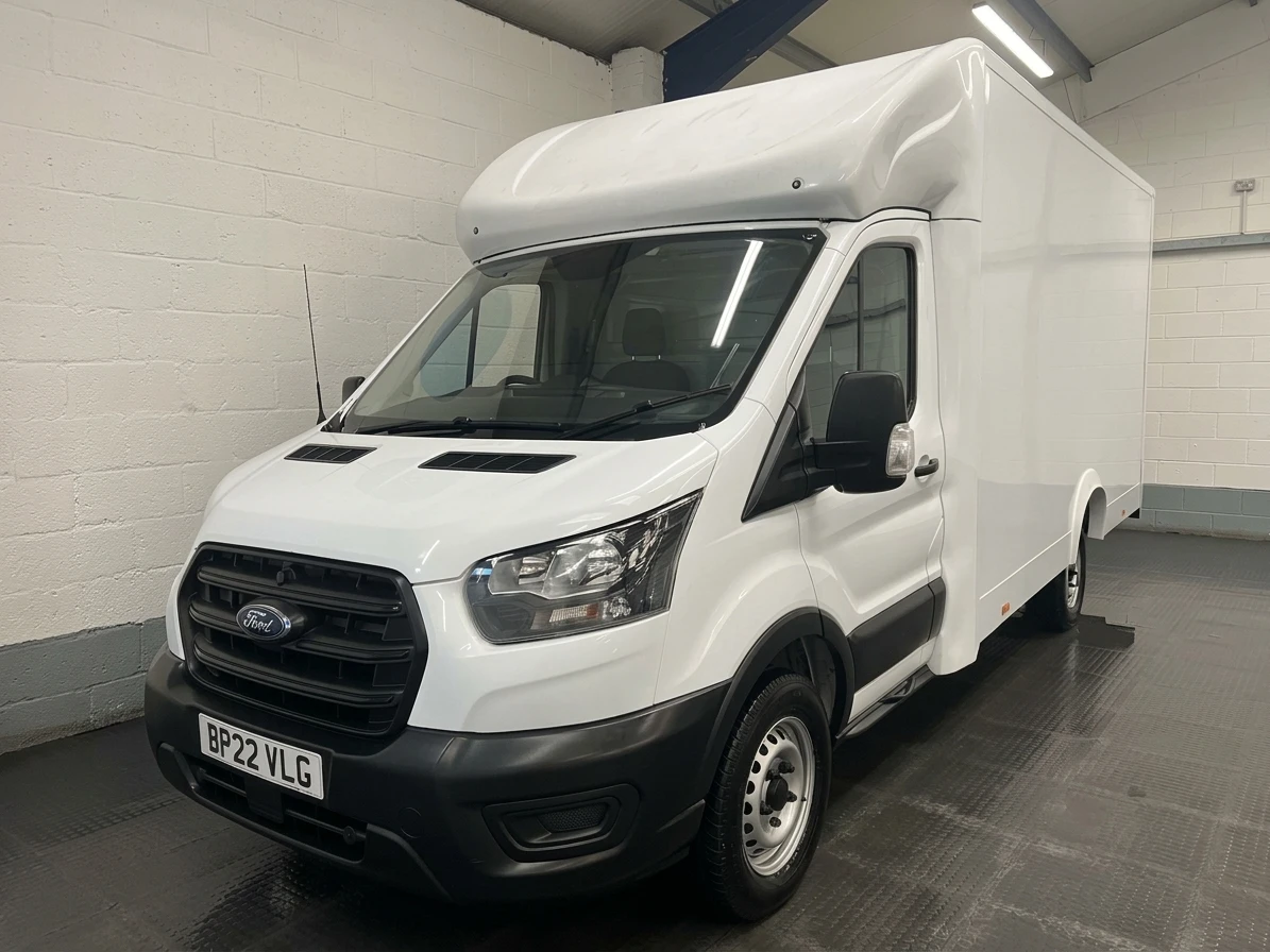 2022 Ford Transit Luton Box Van — front three-quarter view