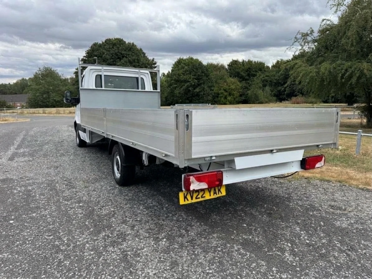 2022 Mercedes-Benz Sprinter Dropside Van — rear three-quarter view