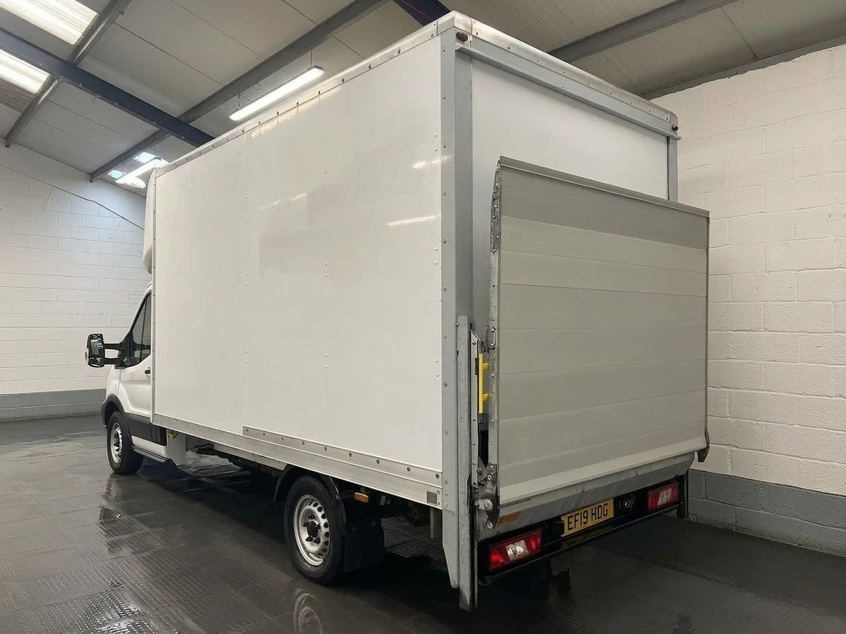 2019 Ford Transit Luton Box Van — rear three-quarter view