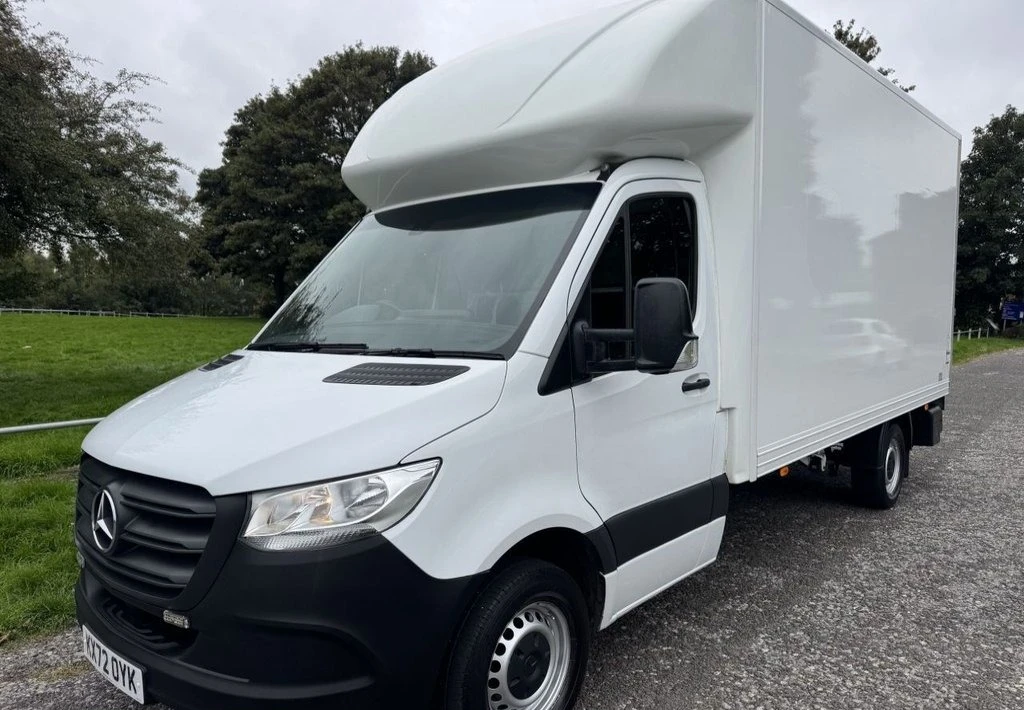 2022 Mercedes-Benz Sprinter Luton Box Van — front three-quarter view