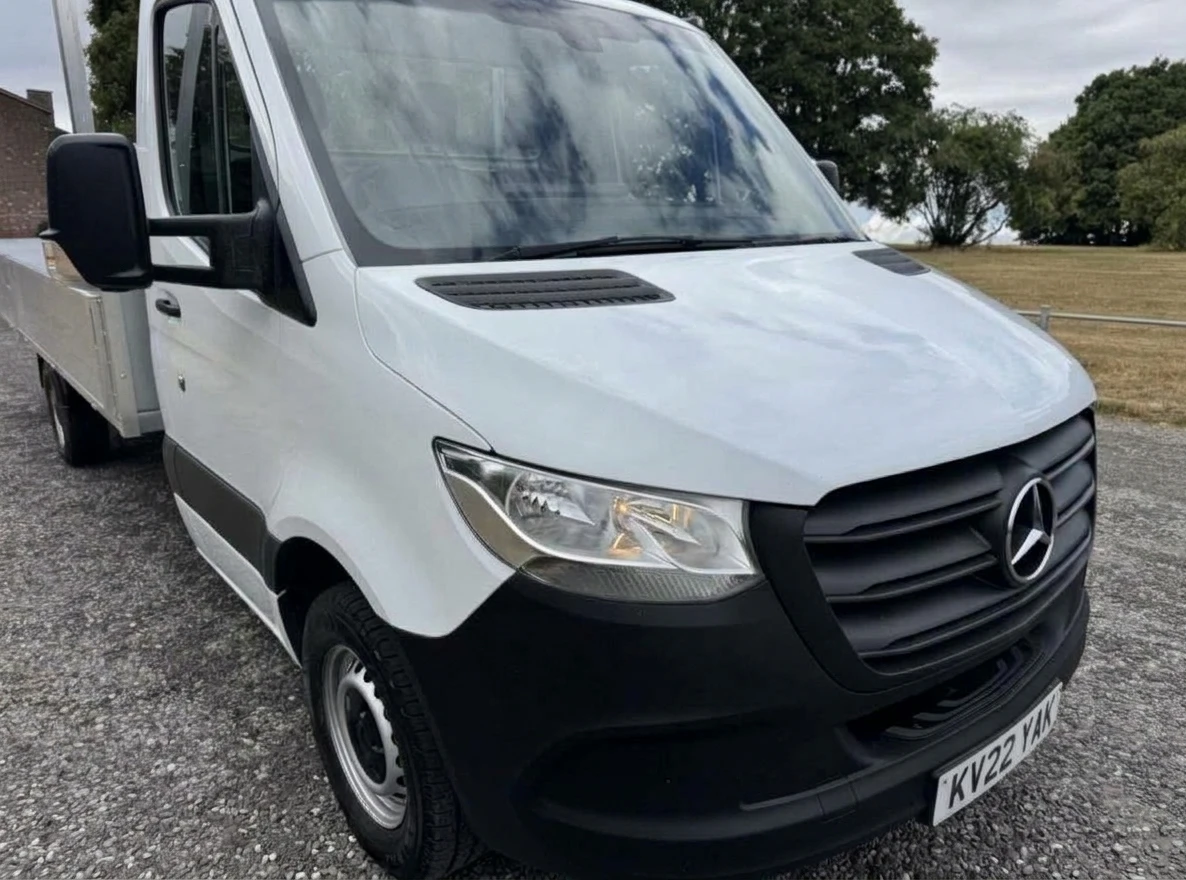 2022 Mercedes-Benz Sprinter Dropside Van — front three-quarter view