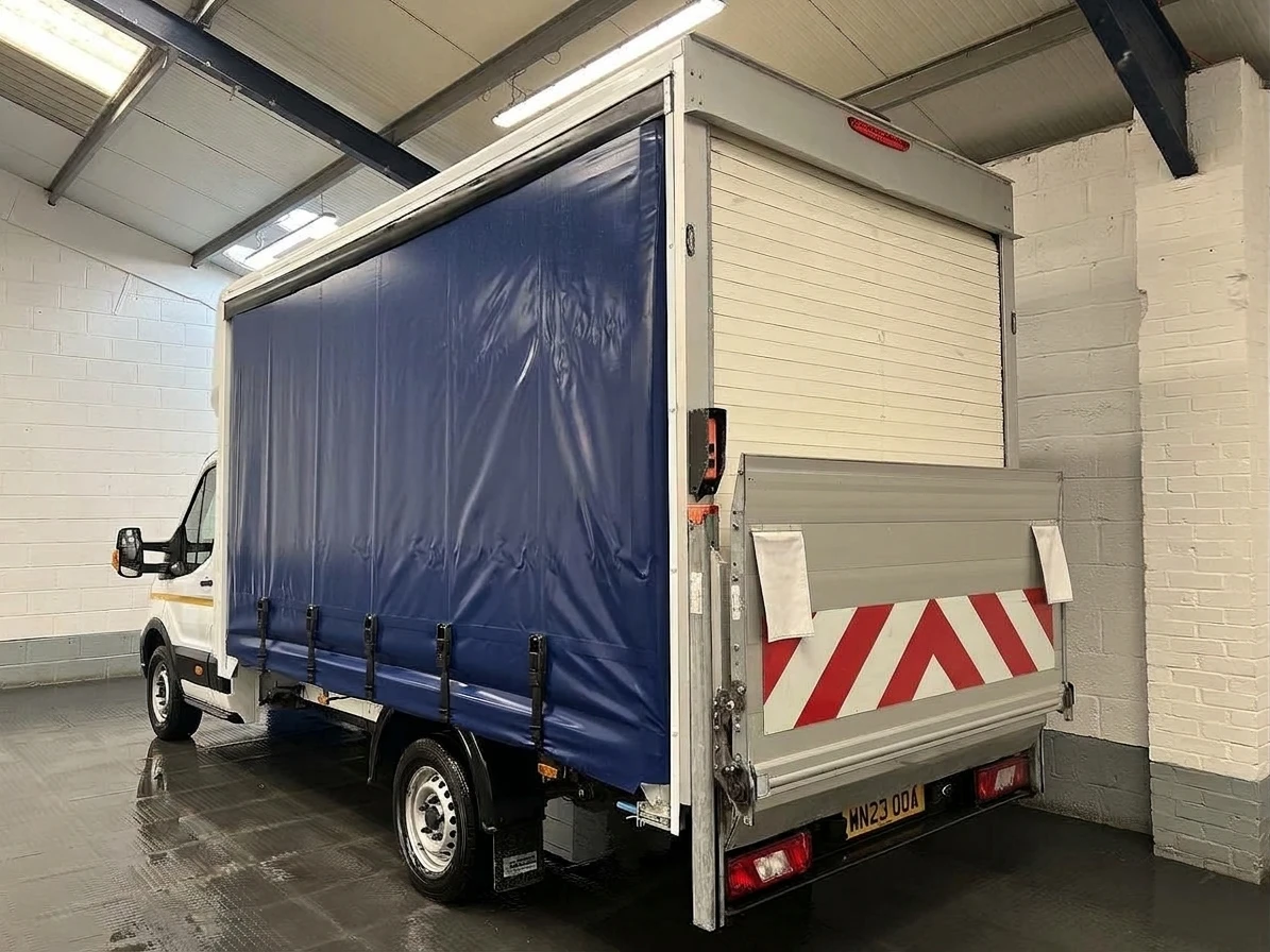 2023 Ford Transit Luton Box Van — rear three-quarter view