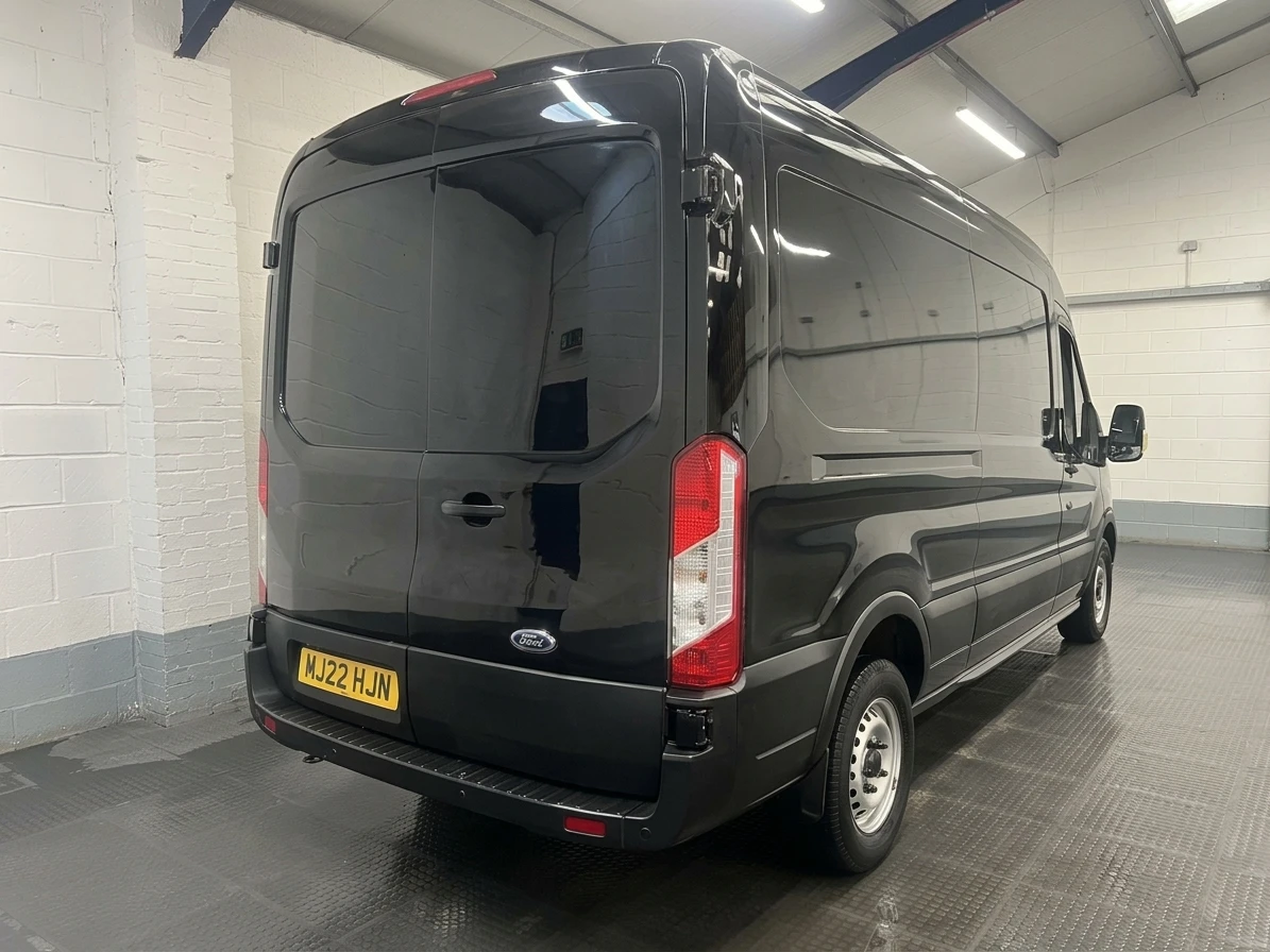 2022 Ford Transit Panel Van — rear three-quarter view