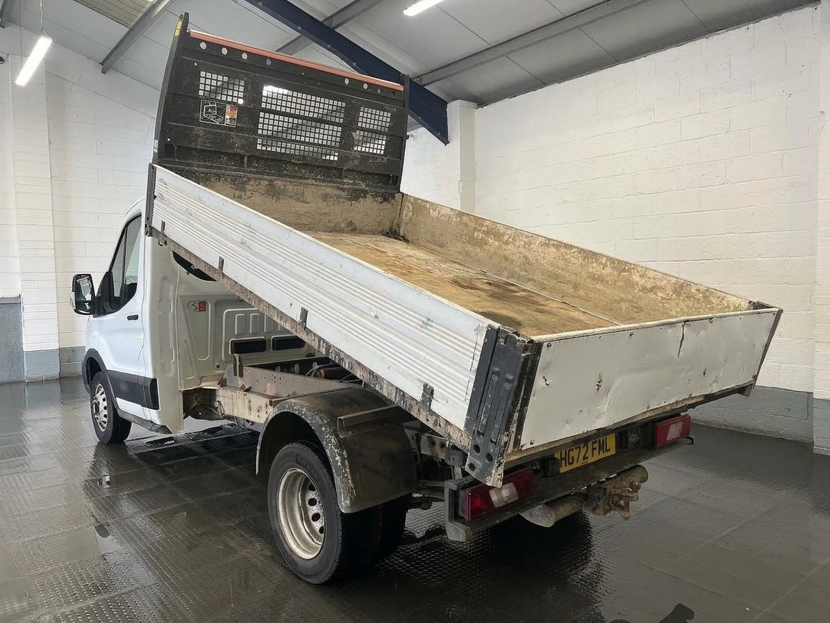 2022 Ford Transit Tipper Van — rear three-quarter view