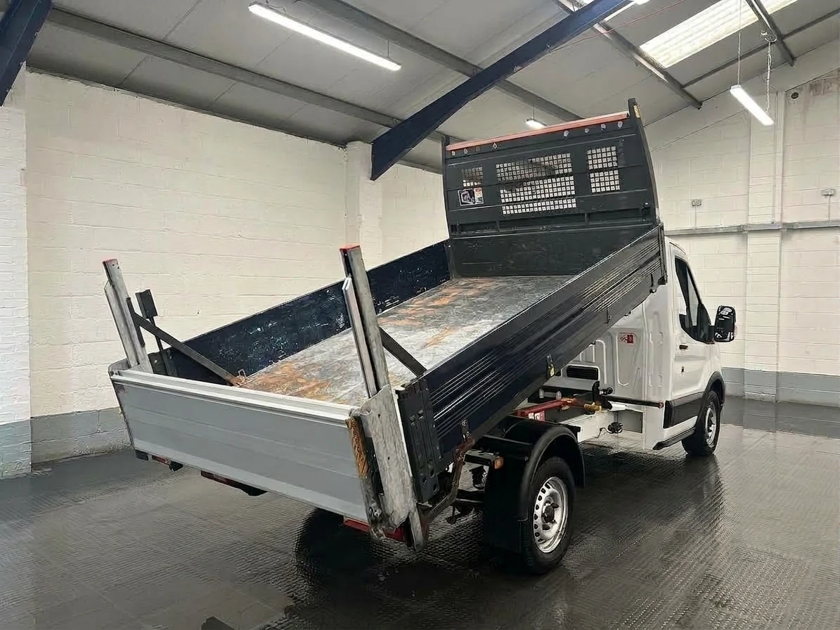 2021 Ford Transit Tipper Van — rear three-quarter view