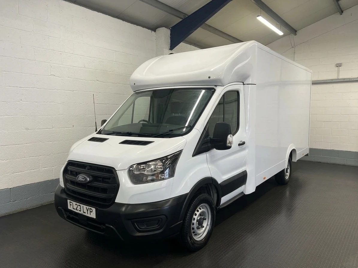 2023 Ford Transit Luton Low Loader Van — front three-quarter view