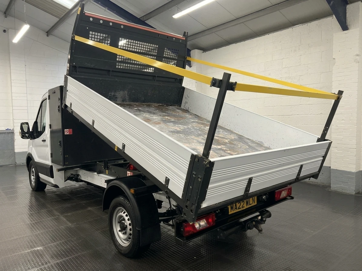 2022 Ford Transit Tipper Van — rear three-quarter view
