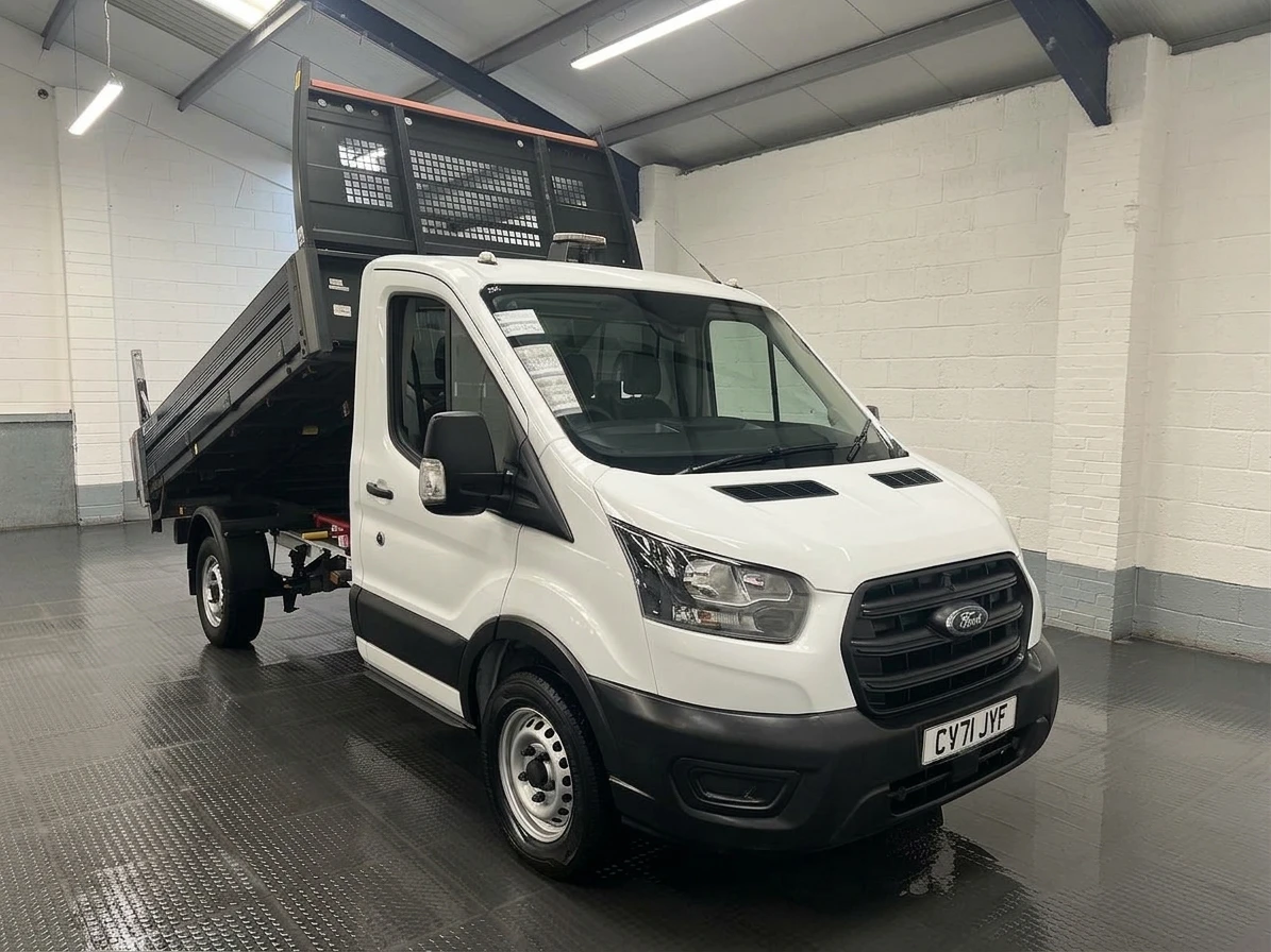 2021 Ford Transit Tipper Van — front three-quarter view