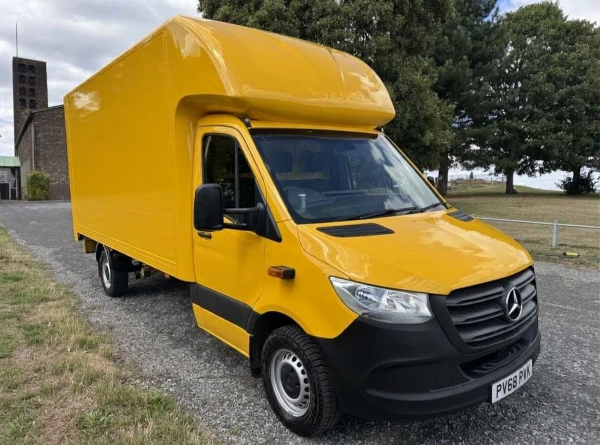 2020 Mercedes-Benz Sprinter CurtainSider Van — front three-quarter view