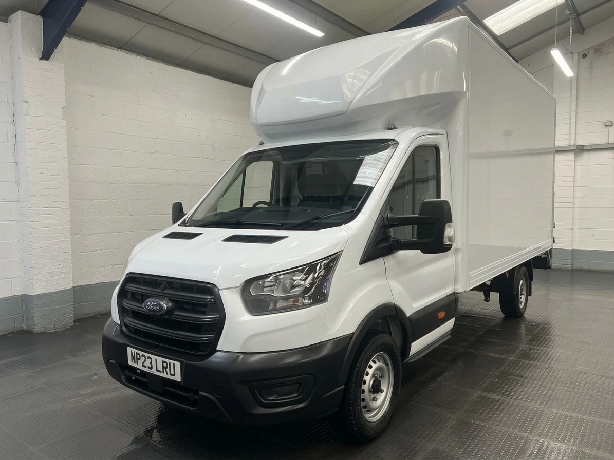 2023 Ford Transit Luton Box Van — front three-quarter view