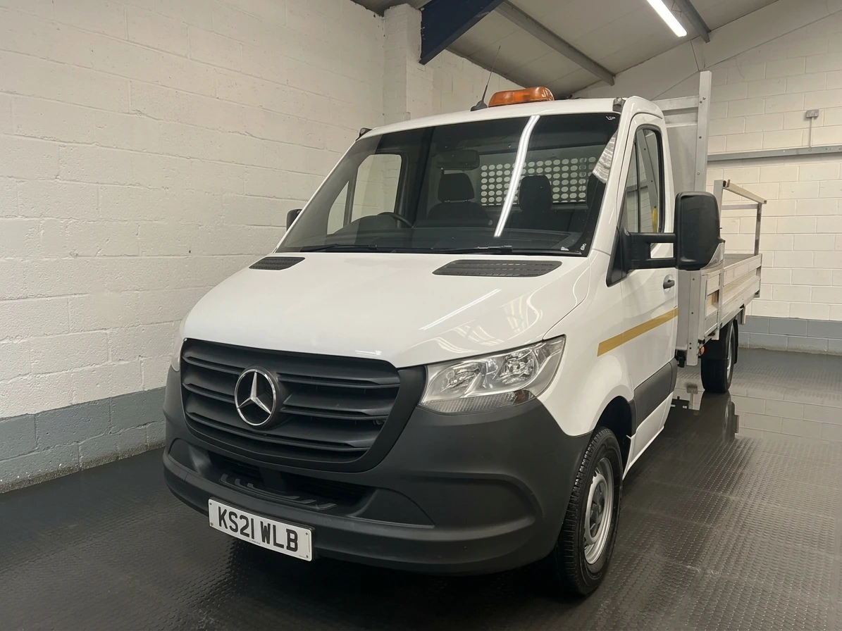 2021 Mercedes-Benz Sprinter Dropside Van — front three-quarter view