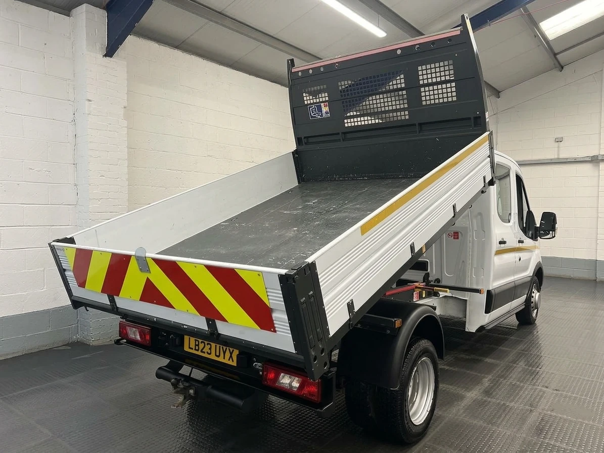 2023 Ford Transit Double Cab Tipper Van — rear three-quarter view