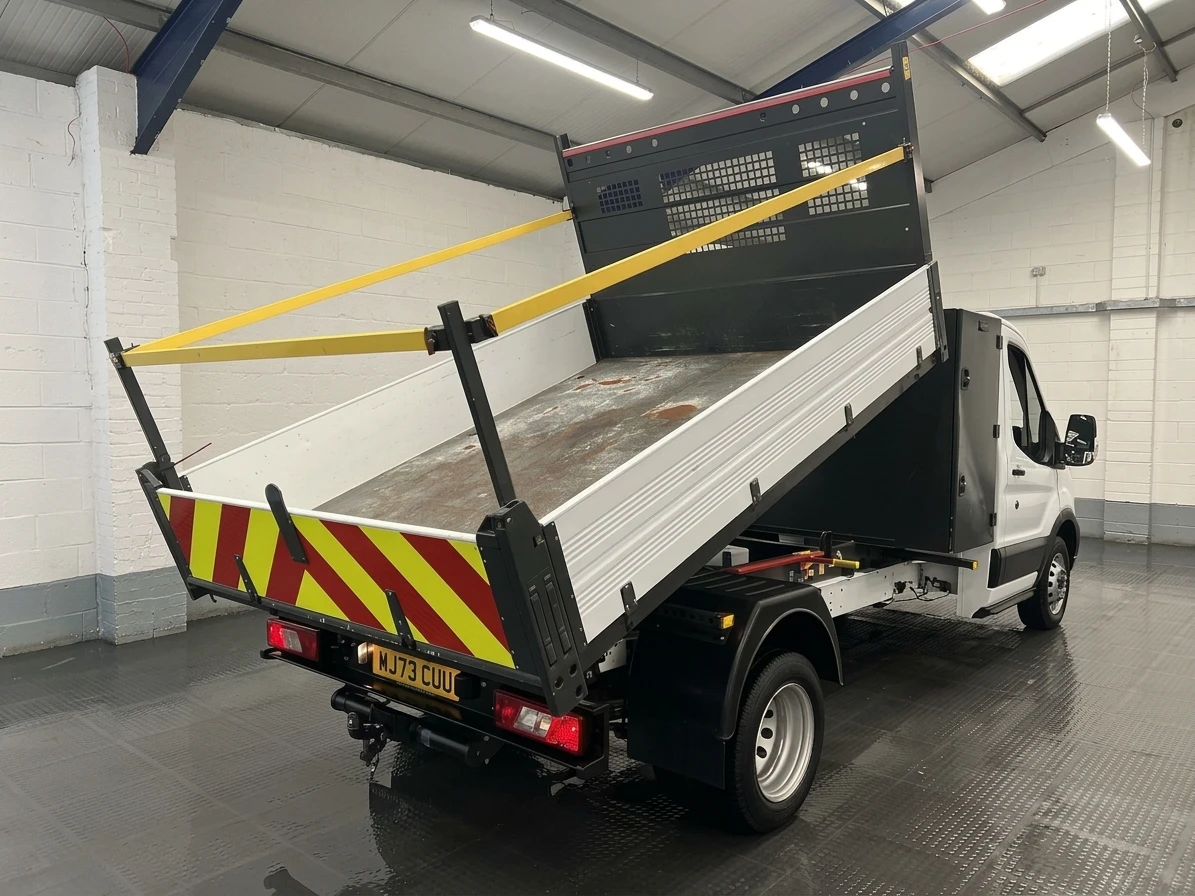 2023 Ford Transit Tipper Van — rear three-quarter view