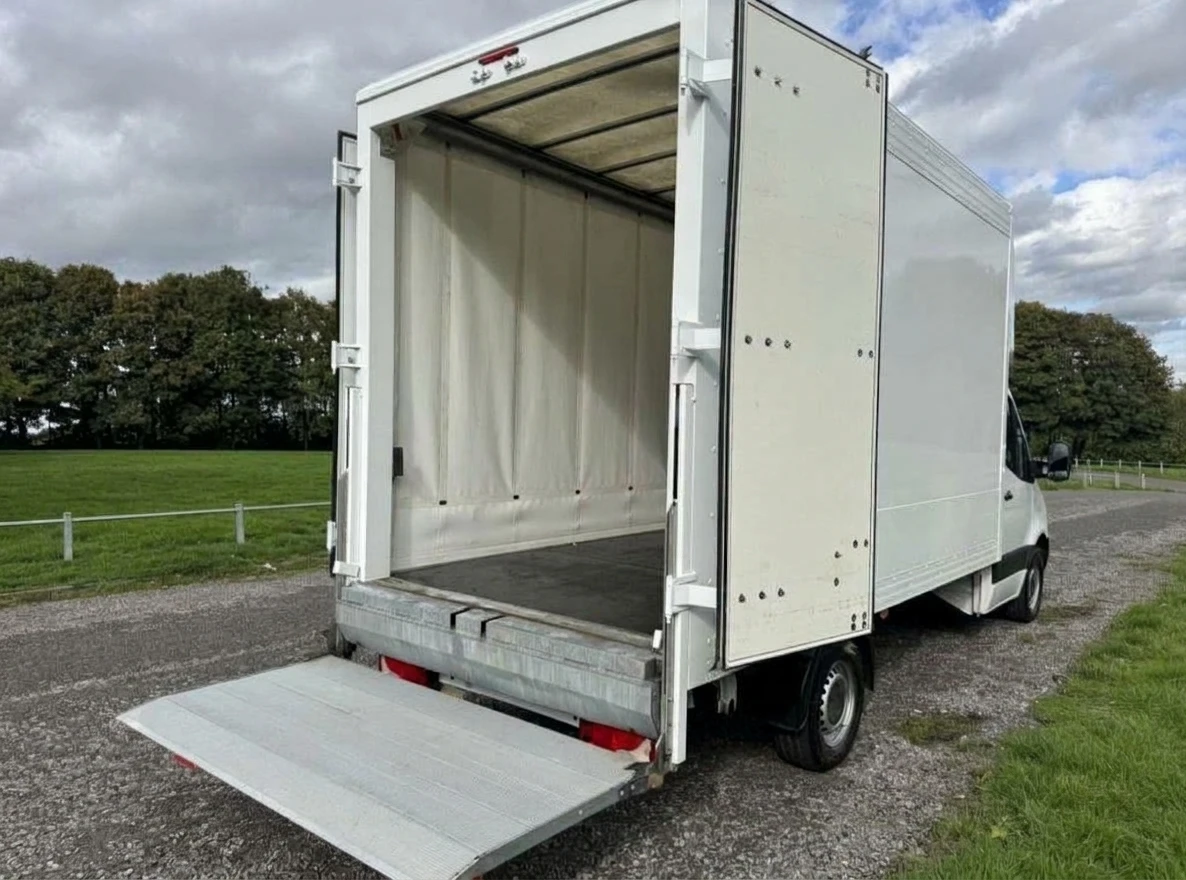 2020 Mercedes-Benz Sprinter CurtainSider Van — rear three-quarter view