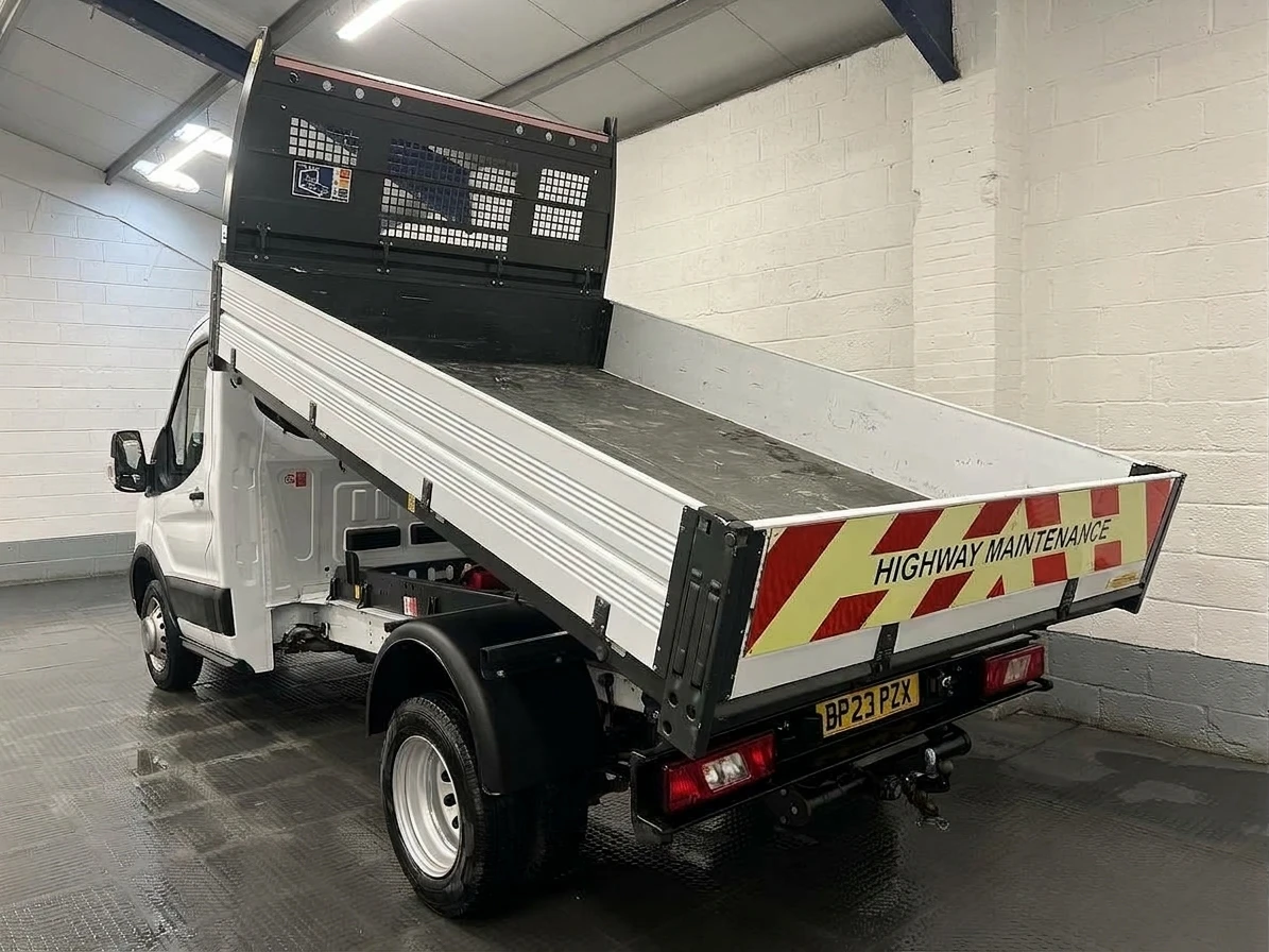 2023 Ford Transit Tipper Van — rear three-quarter view