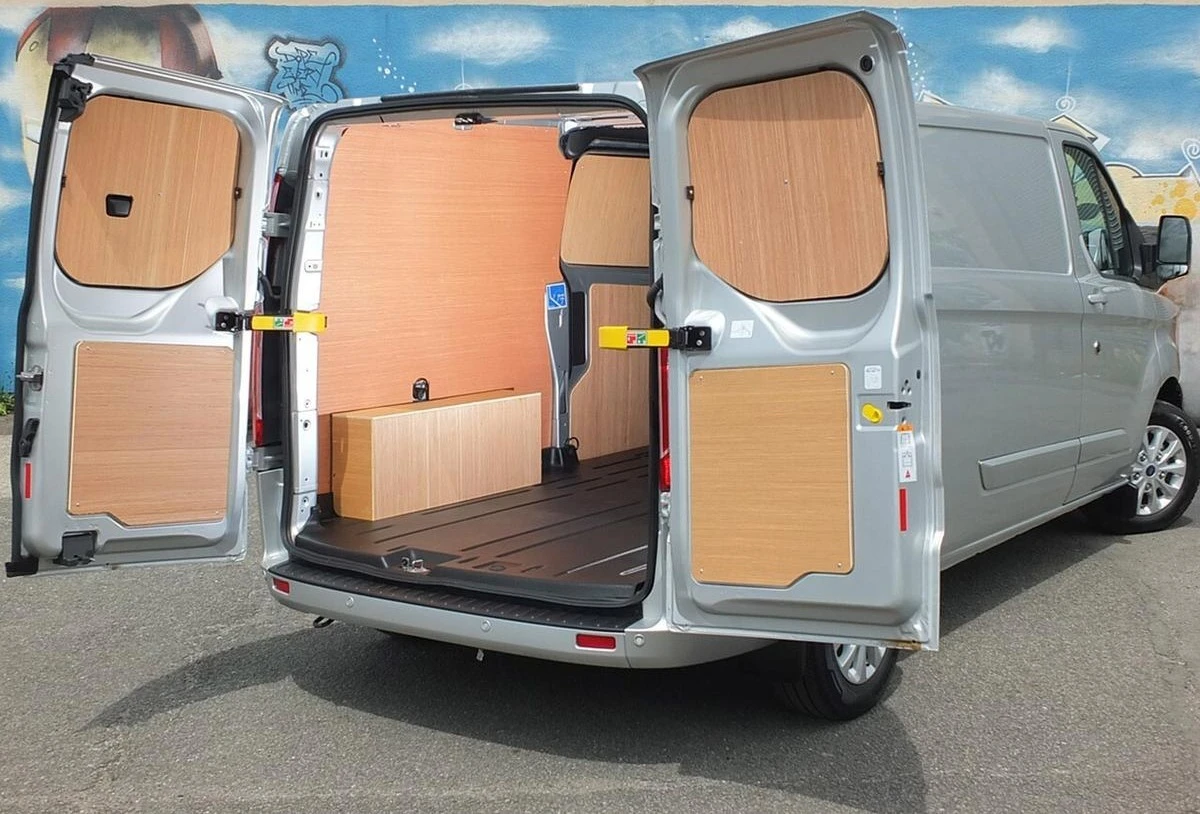 2023 Ford Transit Custom Panel Van — rear three-quarter view